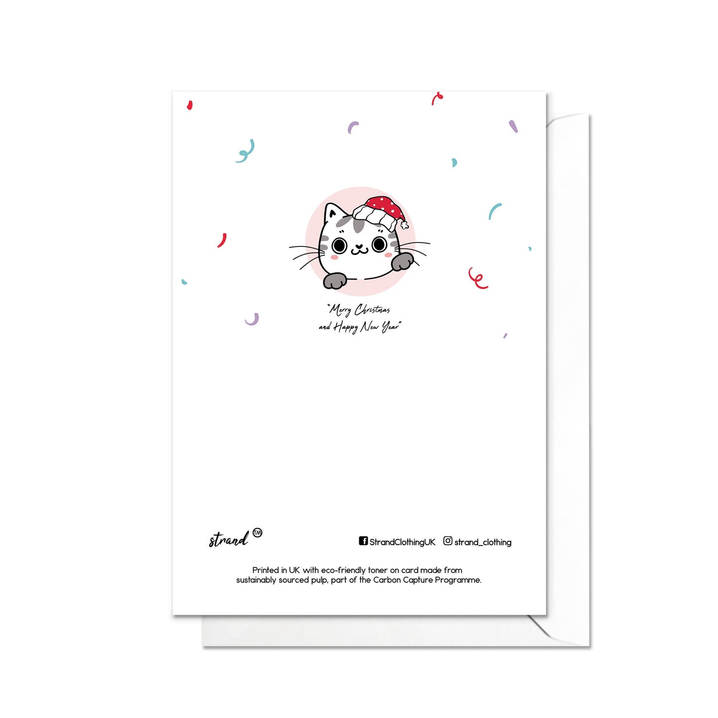 Christmas Greeting Card Kawaii Xmas Tree New Year Winter Pretty Cats Kittens Retro Santa Claus Kittens Cute Party Cat-Lover Gift Gifts - E17