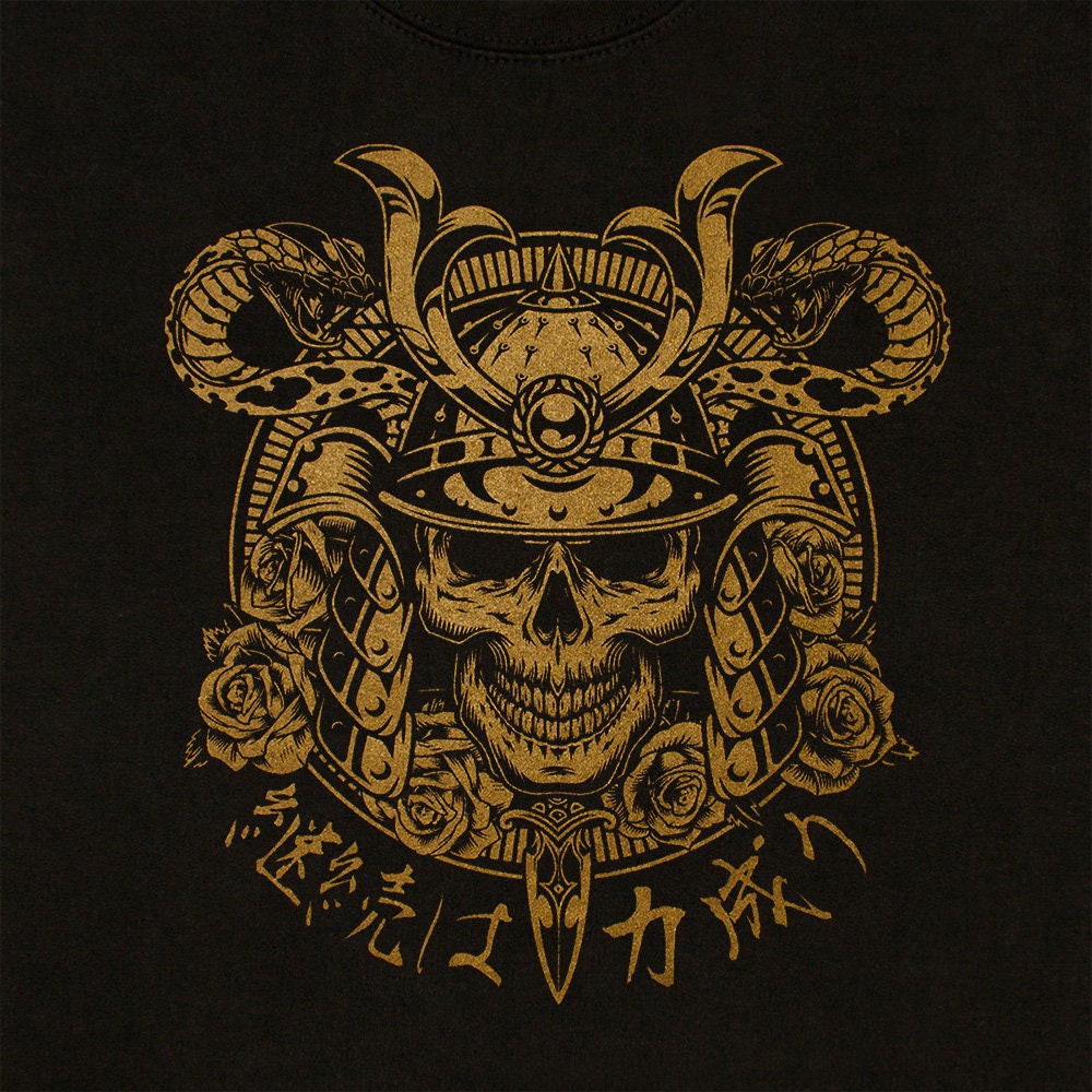 Japanese Samurai Sweatshirt Anime Manga Bushido Onna Bugeisha Tattoo Skull Armour Yoroi Kanji Calligraphy Printed Women Mens Jumper Top