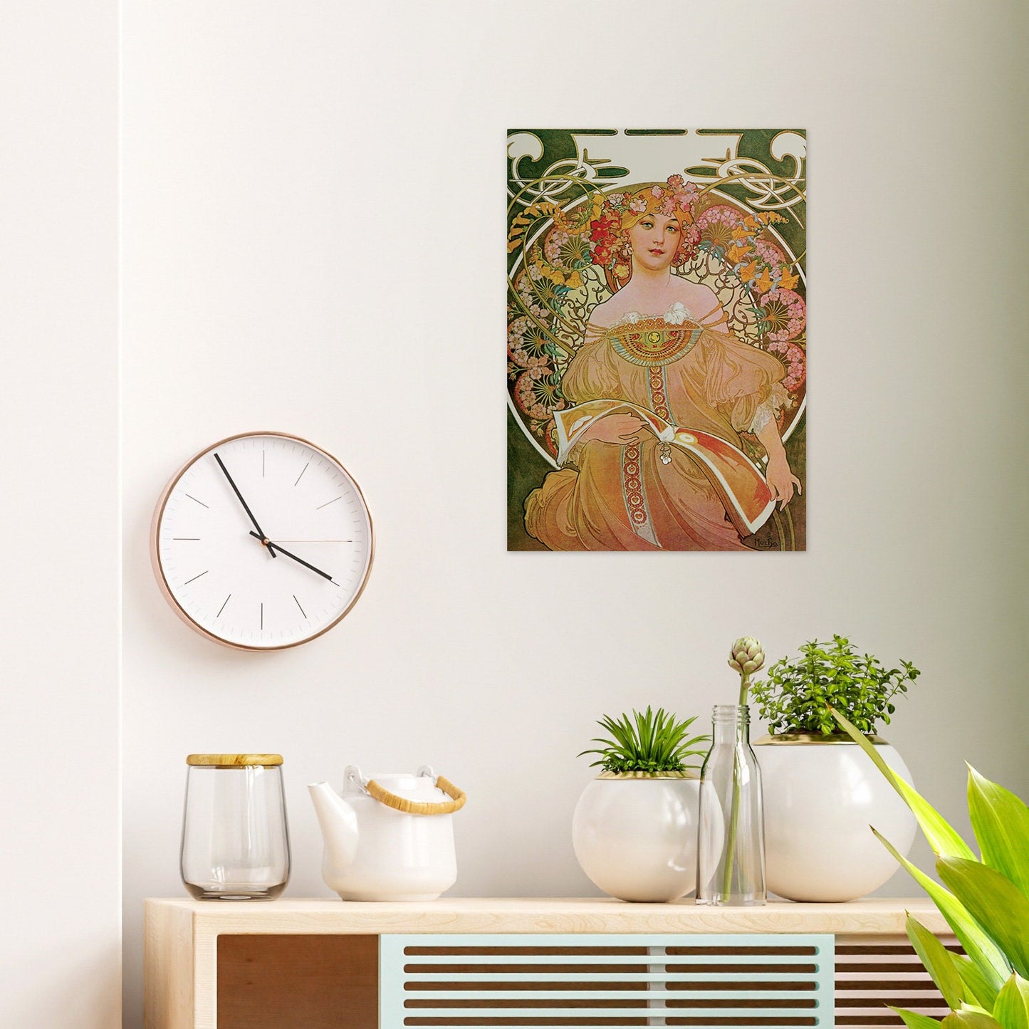 Alphonse Mucha Reverie Vintage Art Print Poster Wall Antique Book Quirky Illustration Fairy Princess Floral Victorian Edwardian Beautiful A3