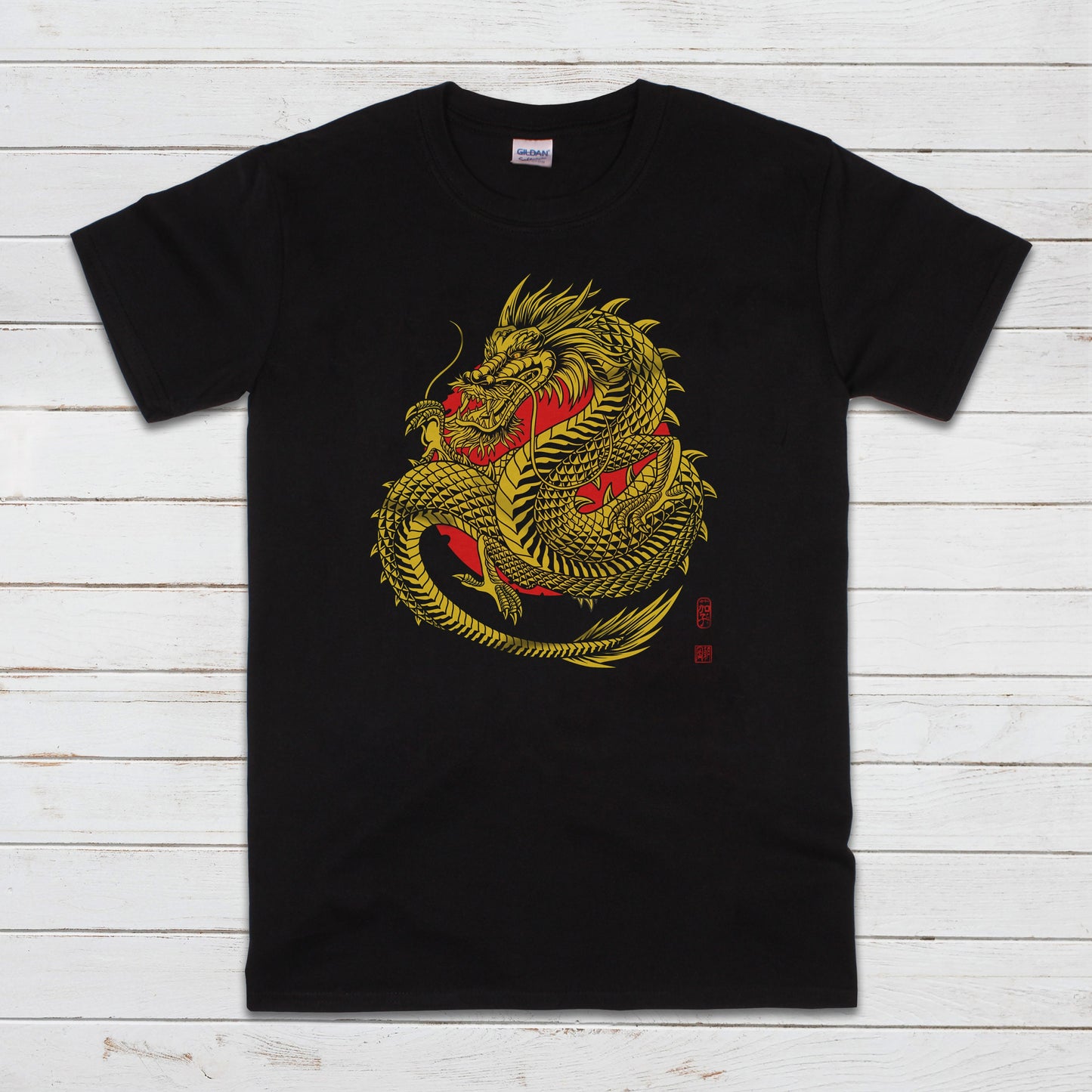 Japanese T Shirt Dragon T-Shirt Japan Traditional Chinese Ukiyo-e Dragon Bushido Principles Martial Arts Anime Manga Mens Womens Printed Tee