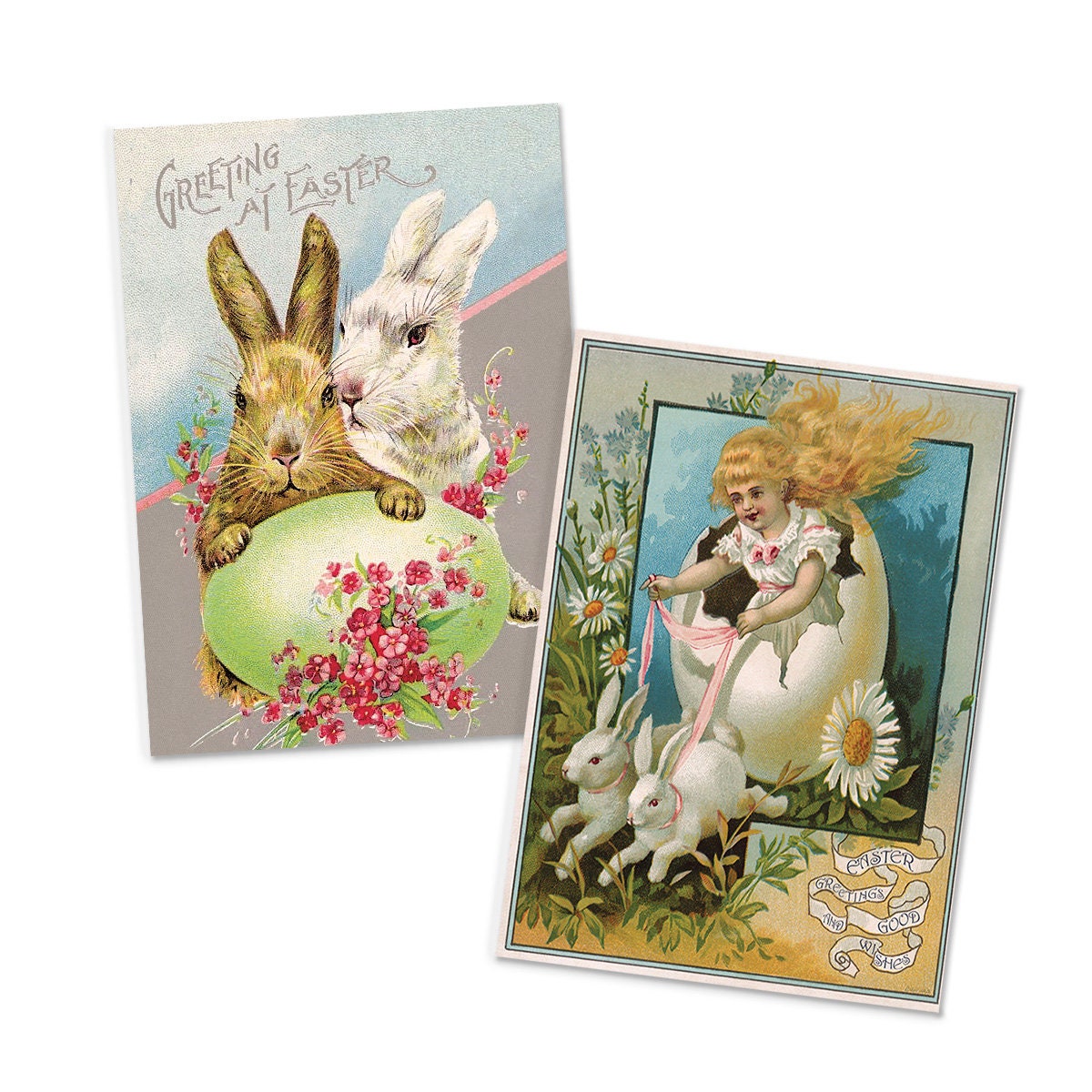 Victorian Weird Art Postcards Set of 10 Happy Easter Cards Postcard Pack Print Edwardian Era Period Aesthetic Creepy Funny Cute Unique Gift