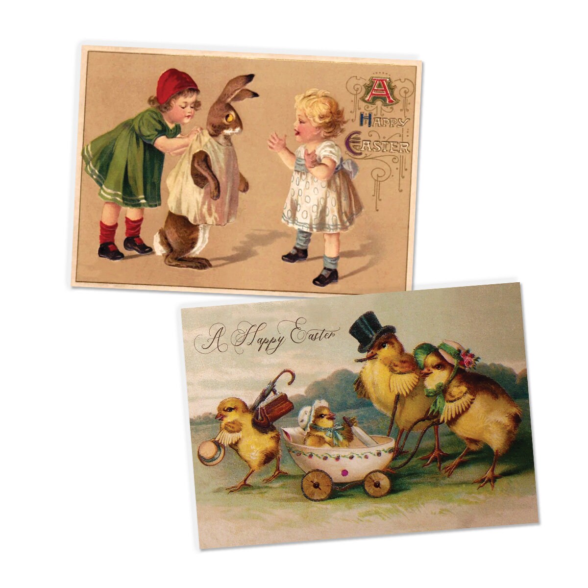 Victorian Weird Art Postcards Set of 10 Happy Easter Cards Postcard Pack Print Edwardian Era Period Aesthetic Creepy Funny Cute Unique Gift