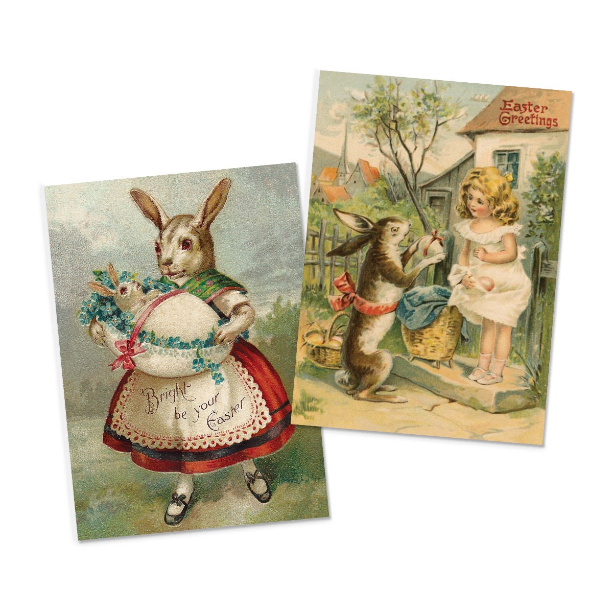 Victorian Weird Art Postcards Set of 10 Happy Easter Cards Postcard Pack Print Edwardian Era Period Aesthetic Creepy Funny Cute Unique Gift