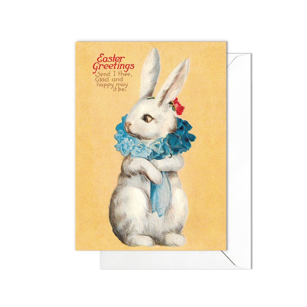 Weird Victorian Greeting Cards Easter Card Set Spring Sunday Edwardian Vintage Retro Adorable Kawaii Rabbit Bunny Funny Cute Flowers B17