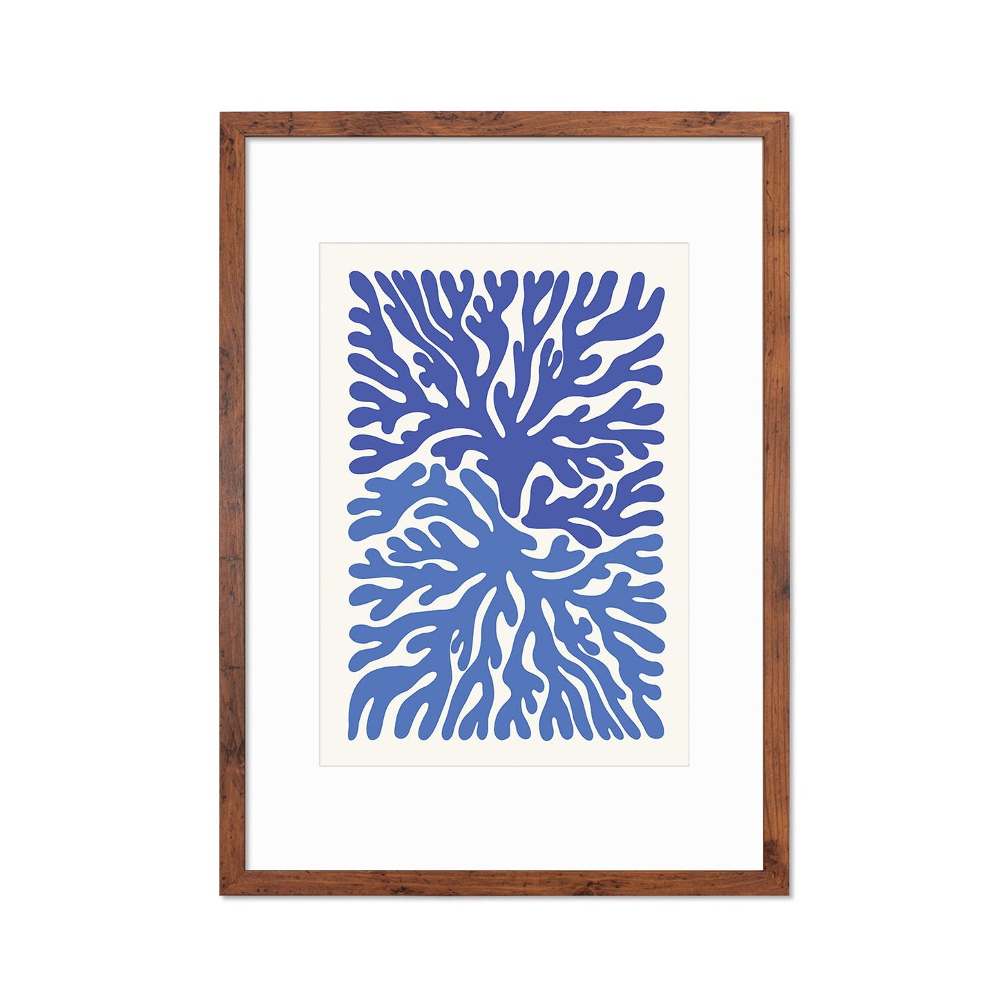 Framed Abstract Art Print Poster Wall Home Decor Modern Contemporary Underwater Ocean Original Unique Beautiful Minimal Organic Mid-century