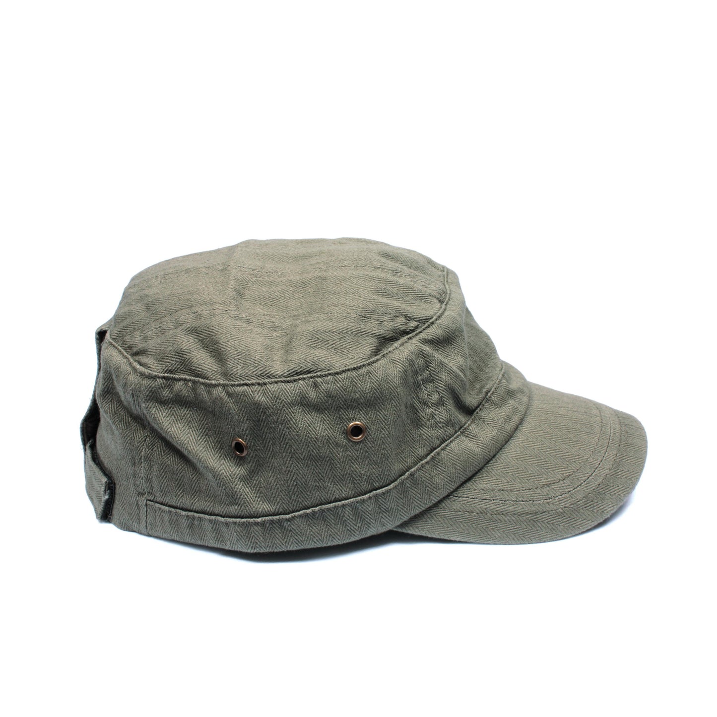 Cadet Army Cap with Japanese Vinyl Applique - Military Retro Vintage Mens Womens Khaki Green Hat Japan Aesthetic Streetwear Officer Kawaii