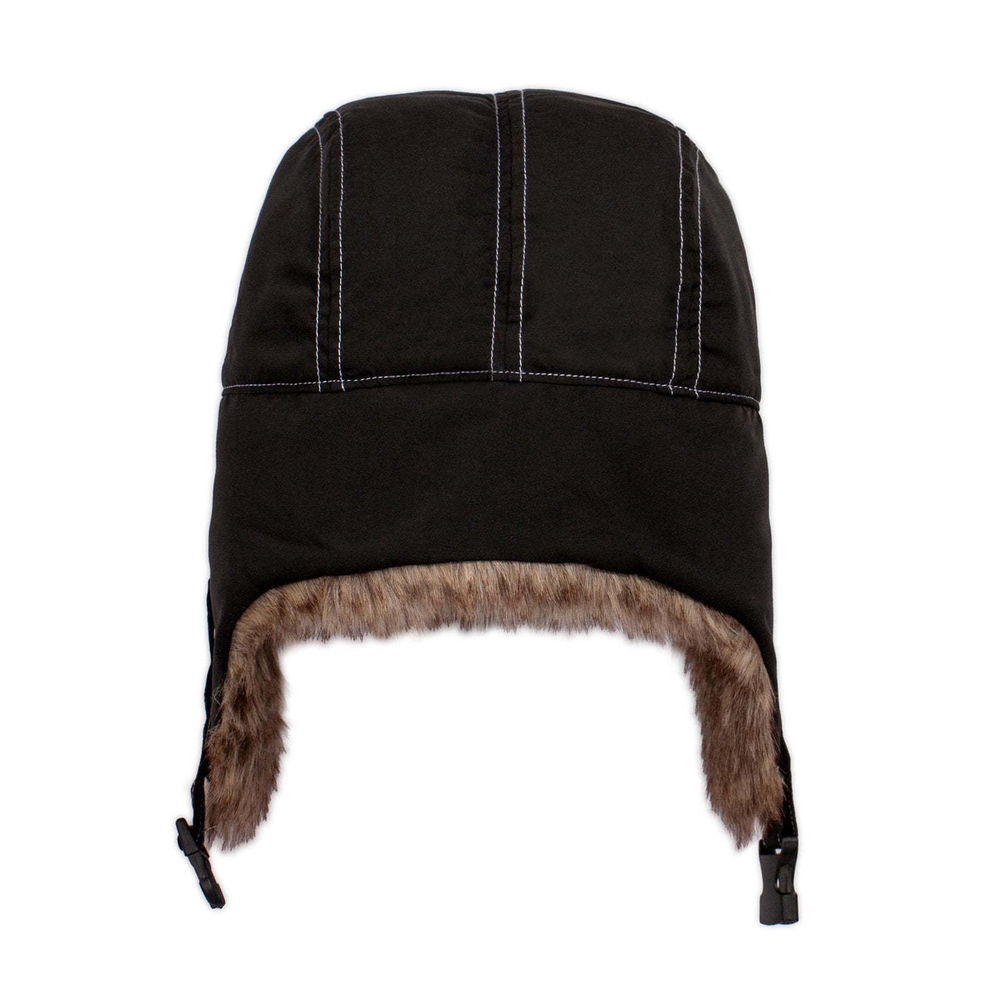 Japanese Style Trapper Hat - Faux Fur Sherpa Hat Ushanka Aviator Ski Vegan Black Retro Vintage Mens Womens Japan Aesthetic Streetwear Kawaii