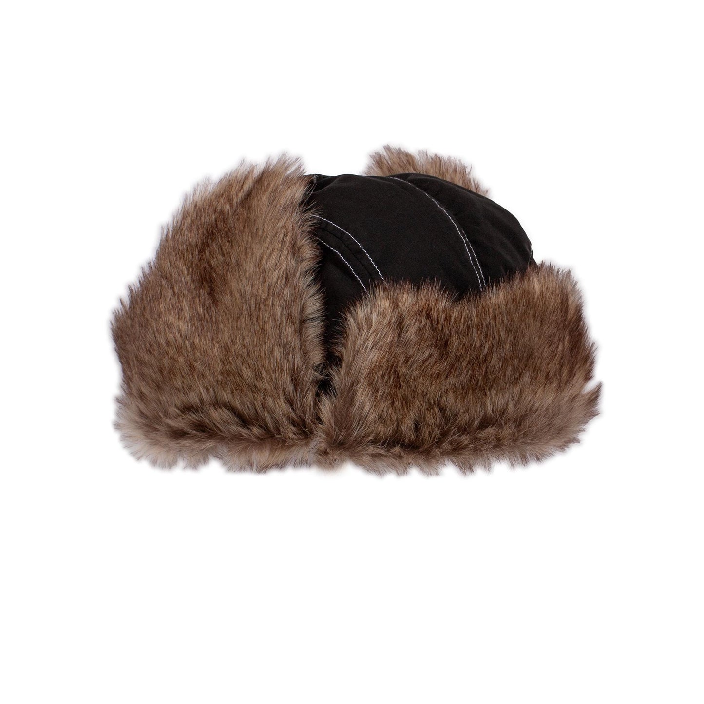 Japanese Style Trapper Hat - Faux Fur Sherpa Hat Ushanka Aviator Ski Vegan Black Retro Vintage Mens Womens Japan Aesthetic Streetwear Kawaii