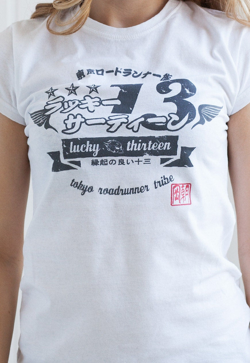 Tokyo Roadrunner Japanese T Shirt Retro Vintage Style Kaminari Tribe Bosozoku Anime Manga Harajuku Kawaii Cute Japan Printed Women Girls Tee