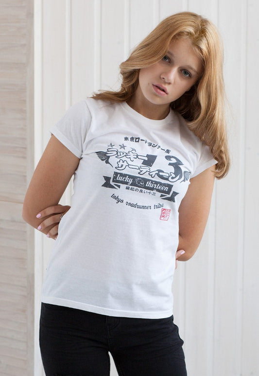 Tokyo Roadrunner Japanese T Shirt Retro Vintage Style Kaminari Tribe Bosozoku Anime Manga Harajuku Kawaii Cute Japan Printed Women Girls Tee