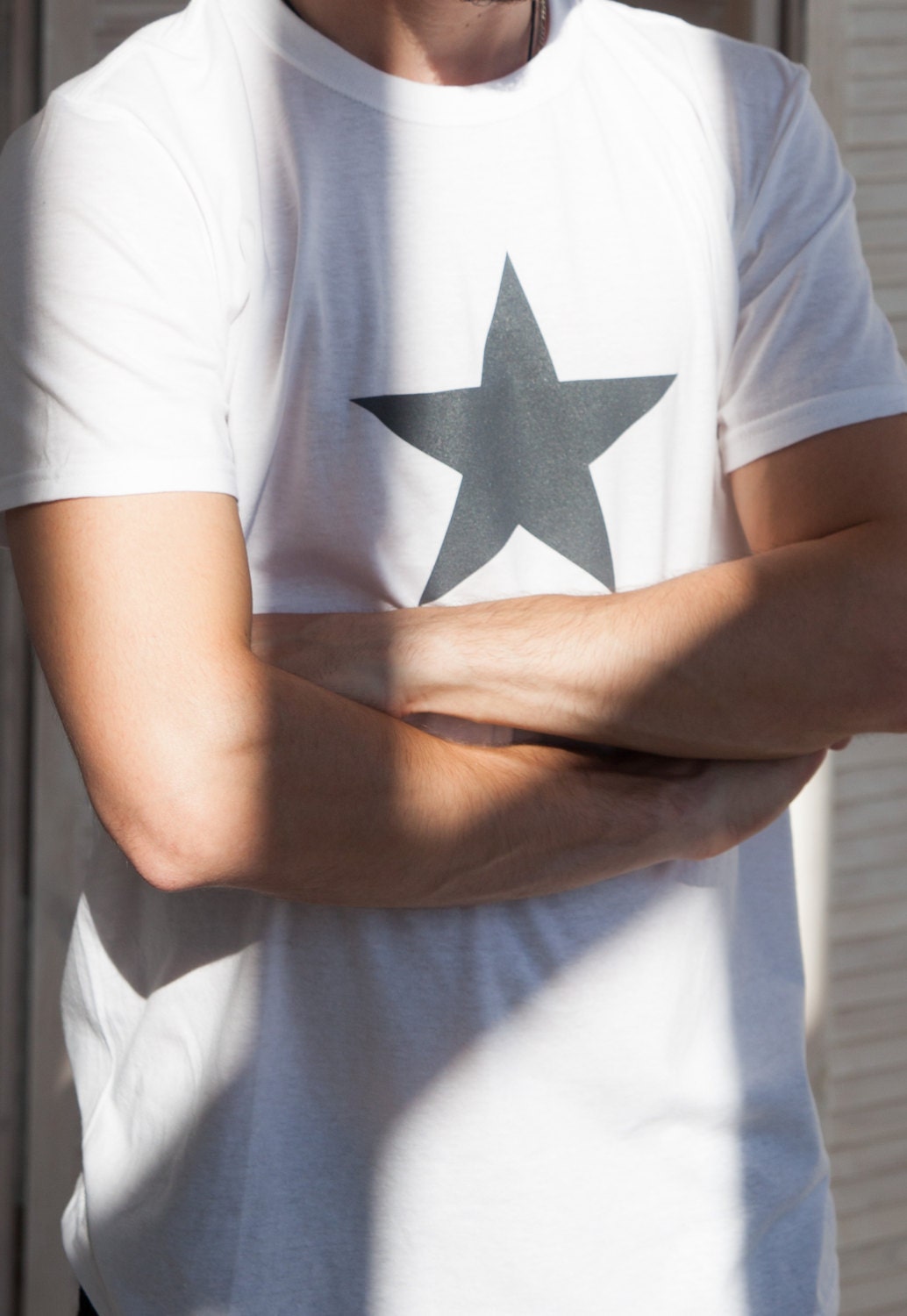 Star T Shirt - Minimalist Abstract Geometric Streetwear Skater Fashion Retro 80s 90s Graphic Design Mens Womens Screen Printed Tee T-Shirt