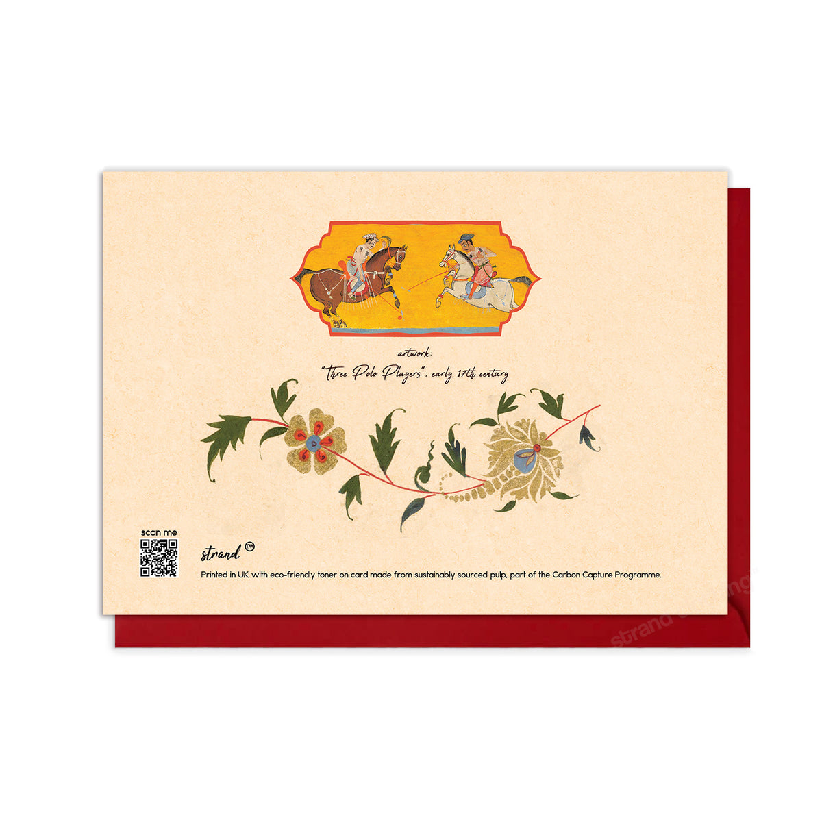 Three Polo Players – Indian Miniature Art Horse Greeting Card