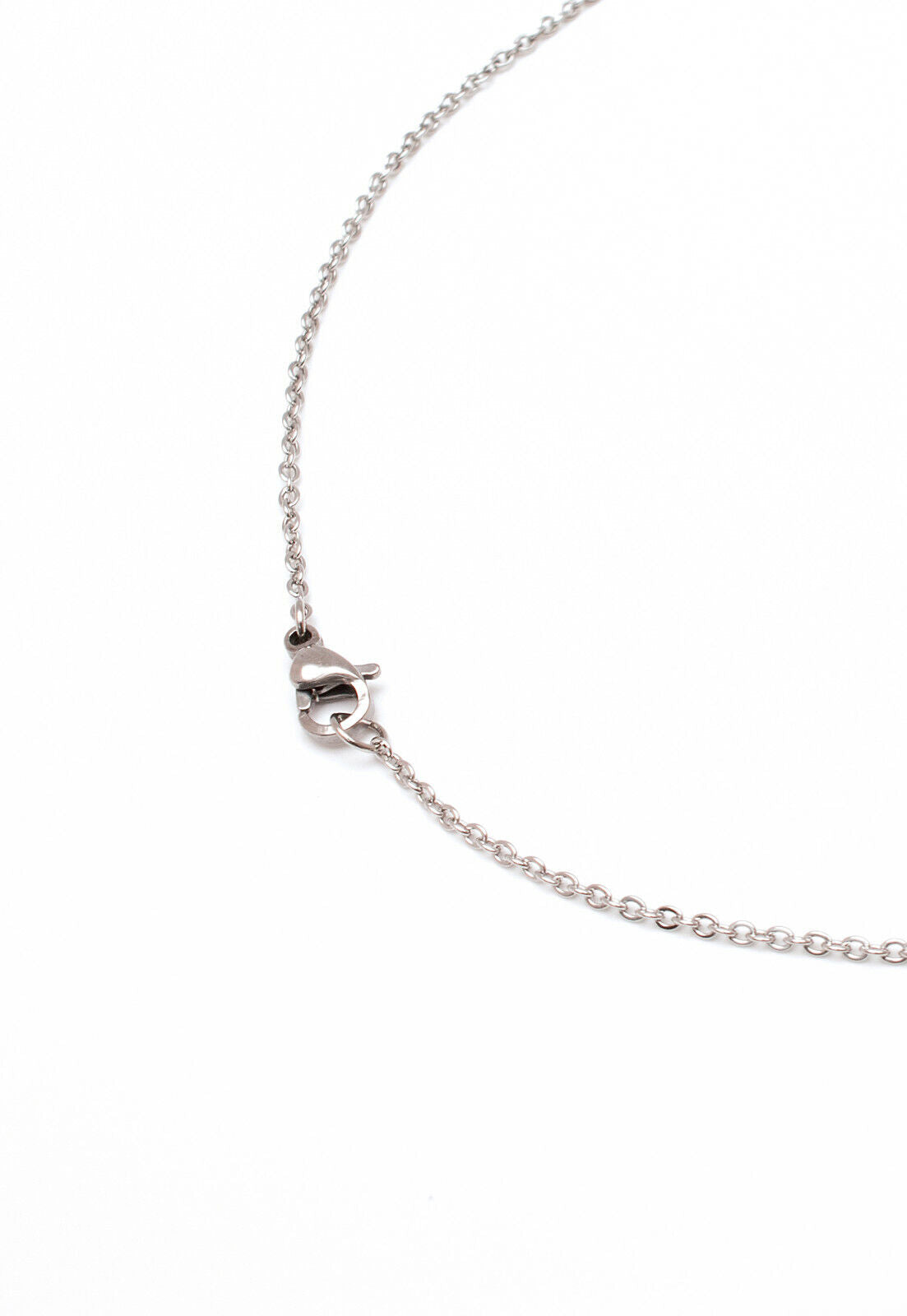 Cross Pendant Necklace with Cable Chain in Silver Finish Stainless Steel