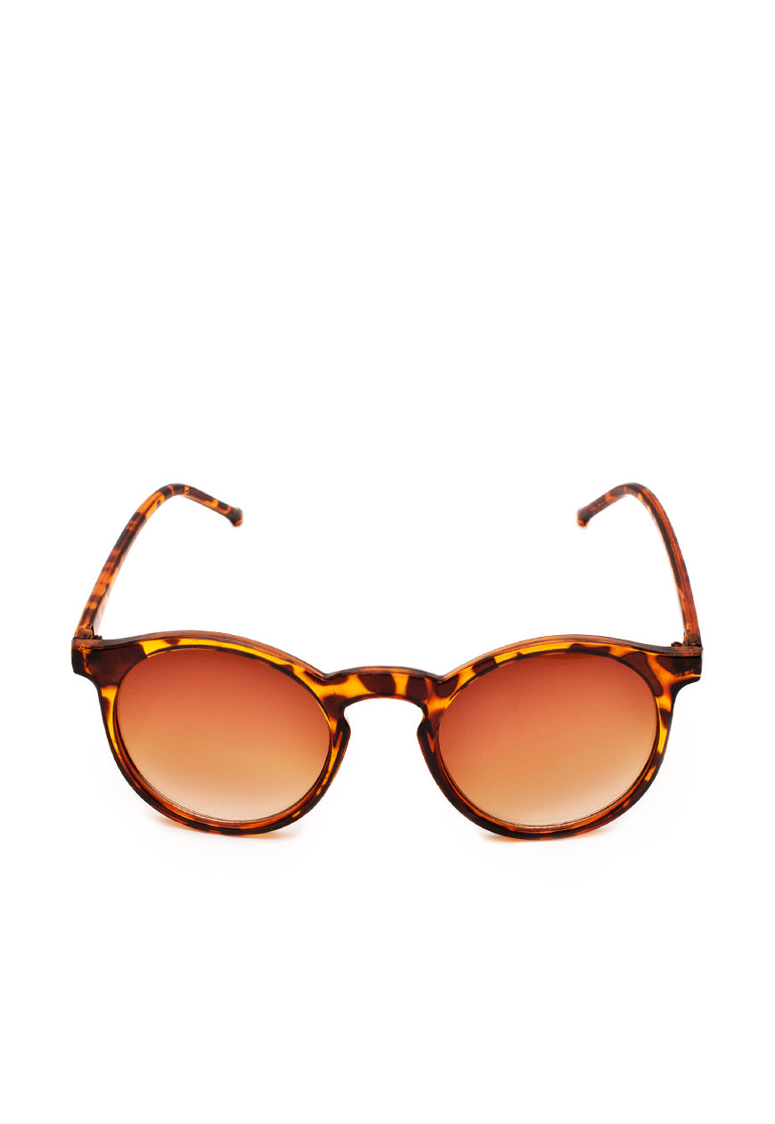 Classic Round Tortoiseshell Sunglasses in Animal Print - Oxford Frame