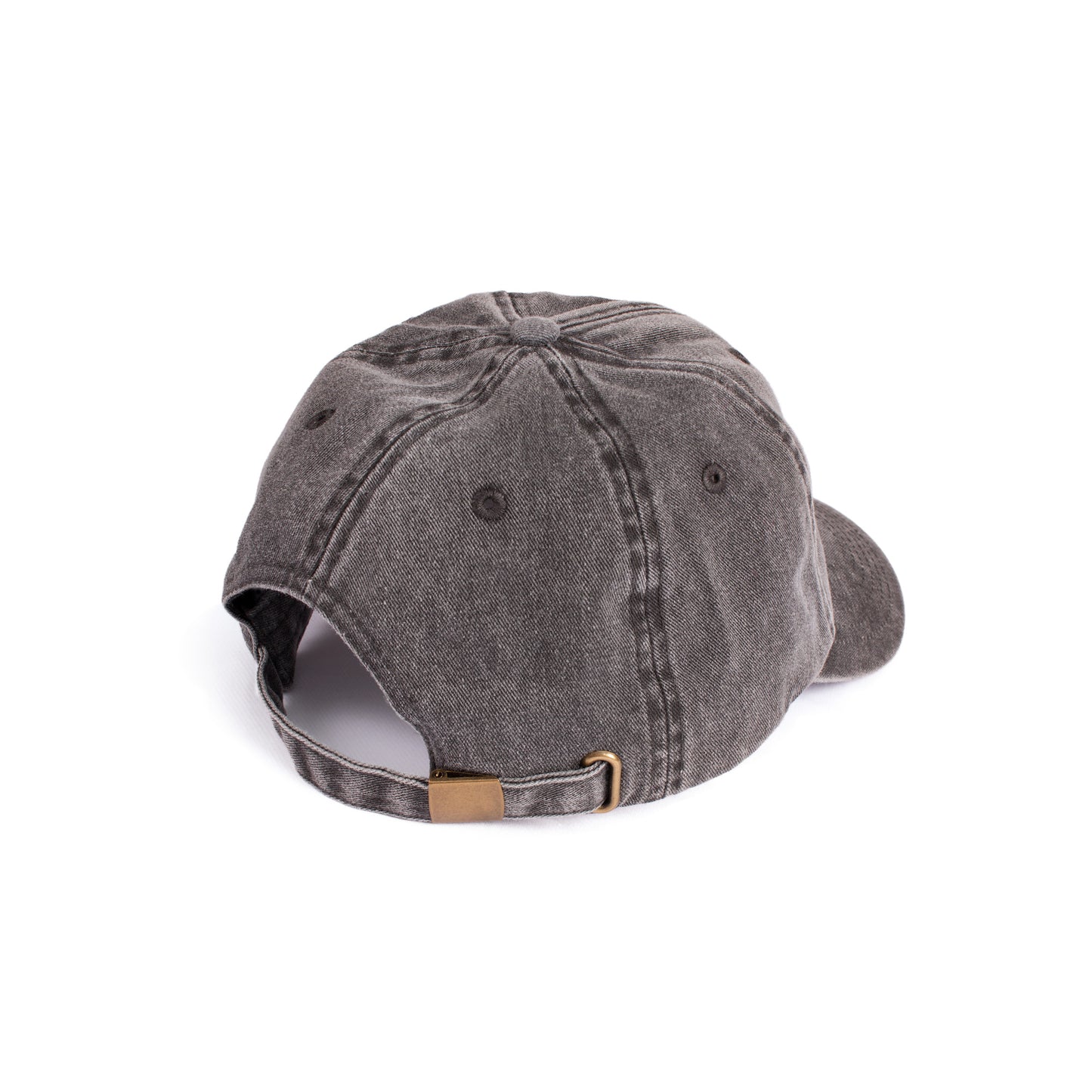 Washed Cotton Baseball Cap with Ultrasuede Patch - Distressed Grey