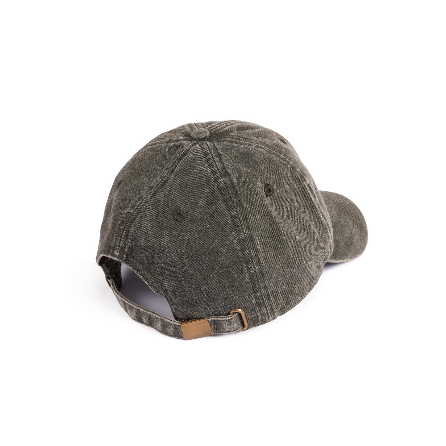 Washed Cotton Baseball Cap with Ultrasuede Patch - Distressed Khaki