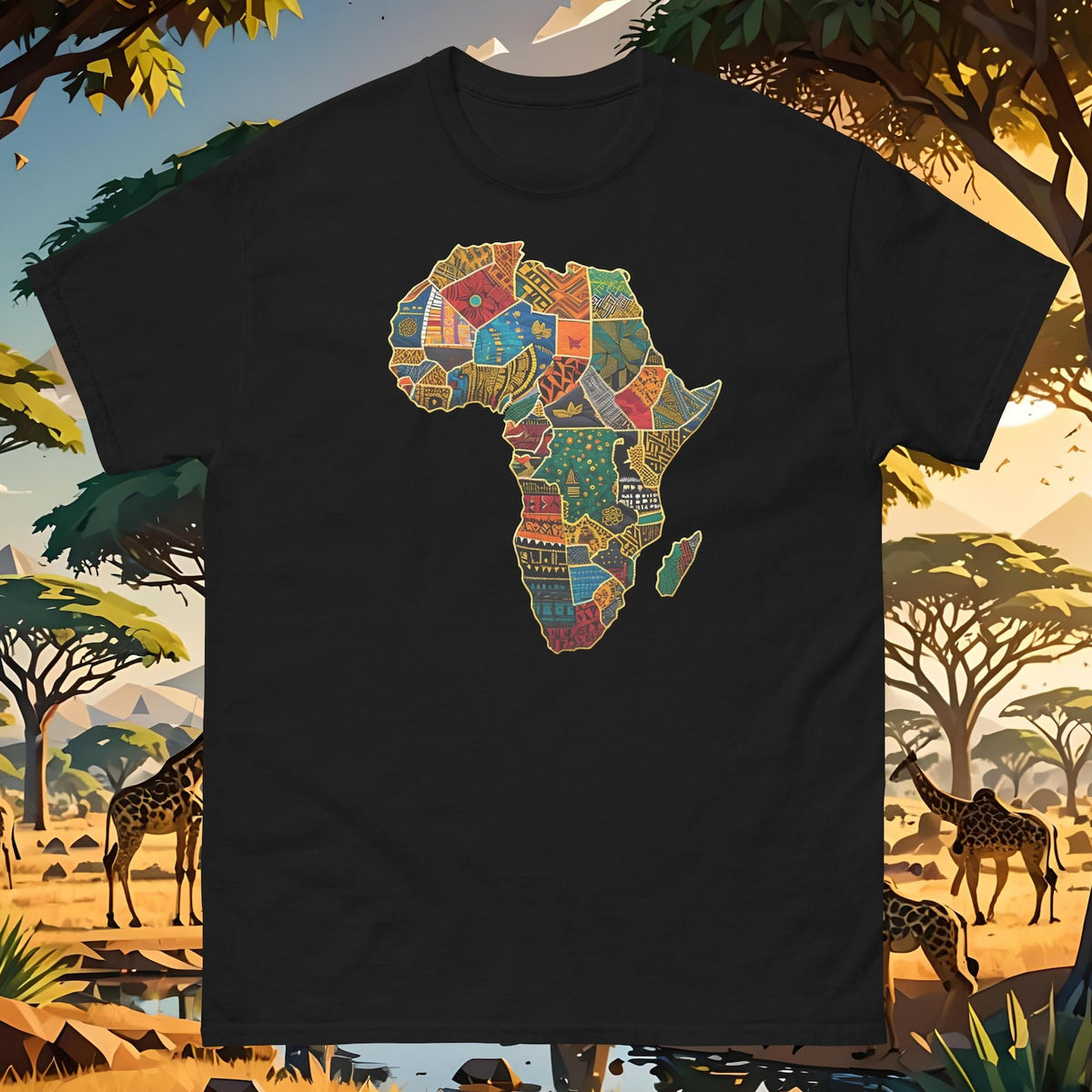 African Continent – Patchwork Print T-Shirt