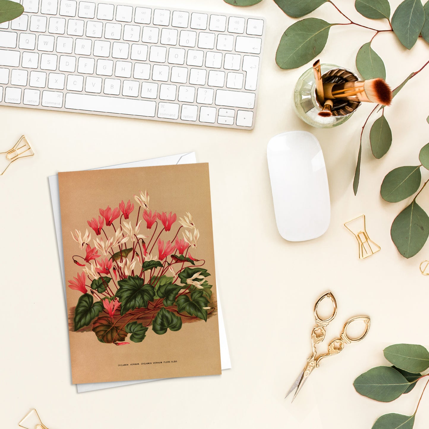 Set of 10 Antique Botanical Greeting Cards – Vintage Floral Art for Birthdays & All Occasions