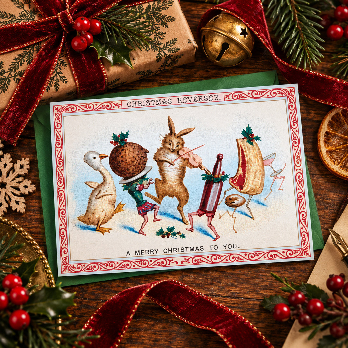 Weird Victorian Christmas Cards  – Set of 5 | Collection 1