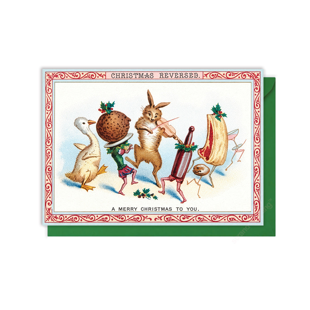 Christmas Reversed – Victorian Christmas Greeting Card