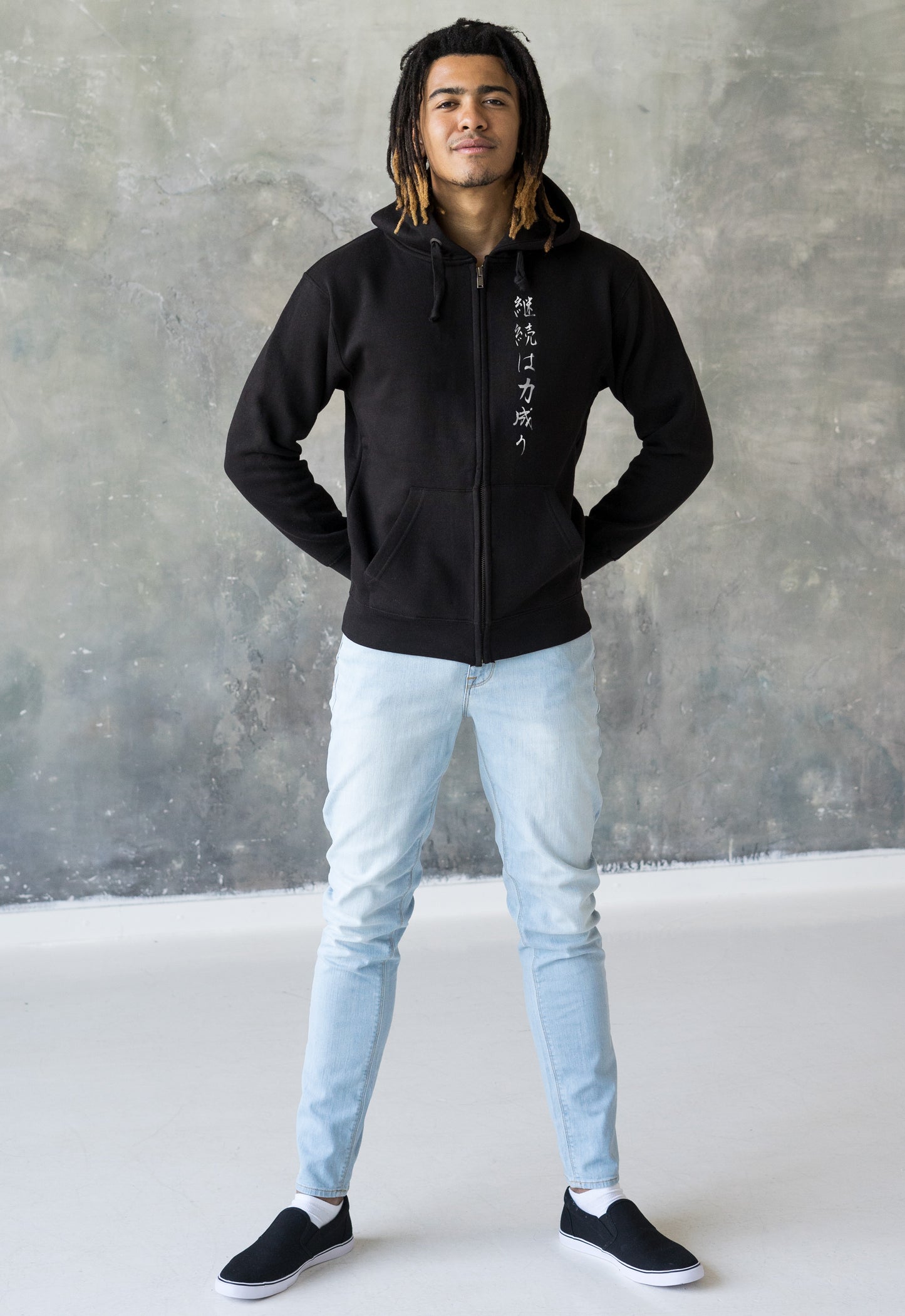 Japanese Calligraphy - Perseverance - Full Zip Hoodie – Unisex