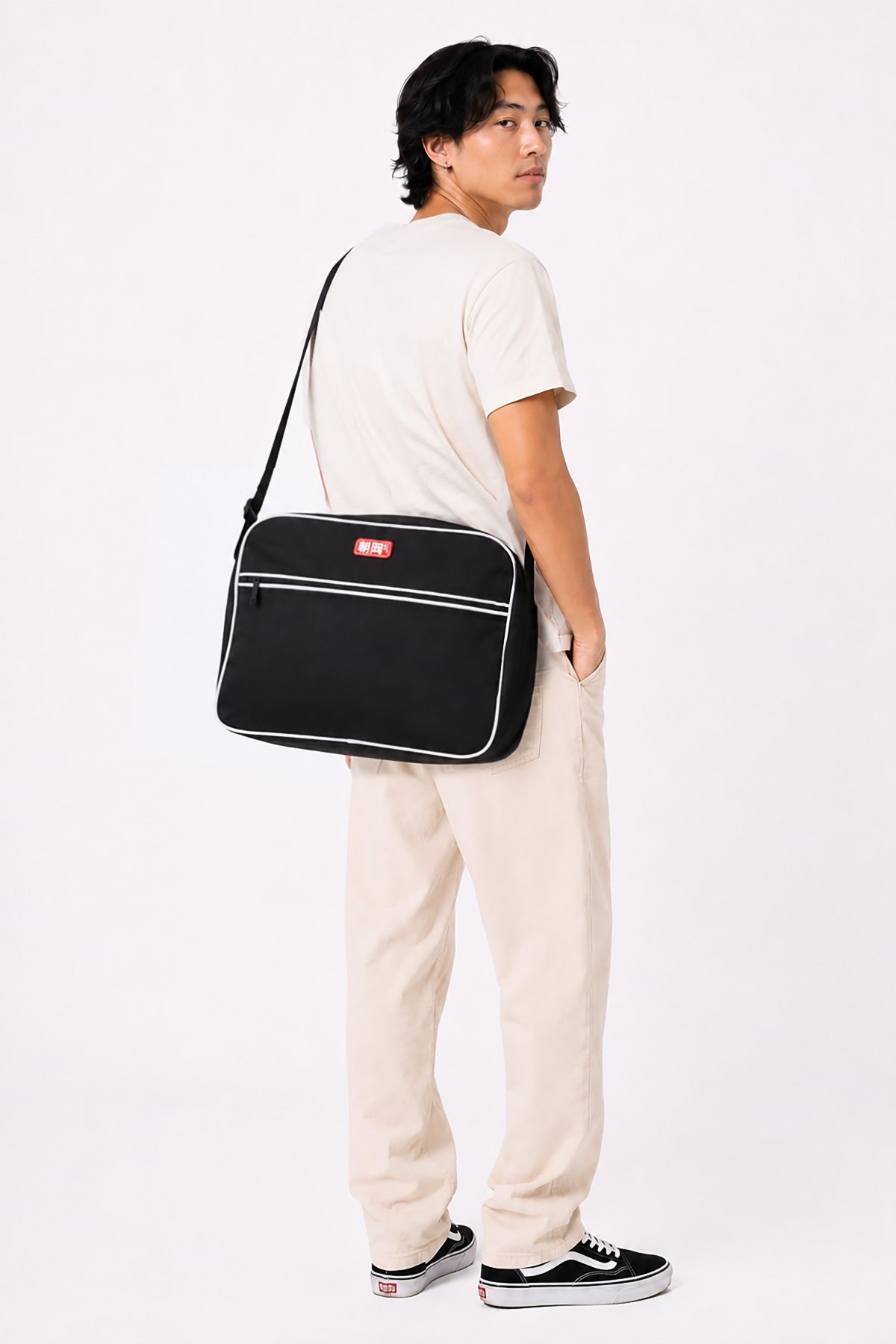 Japanese Retro Flight Bag – Large Travel & Weekend Messenger Bag