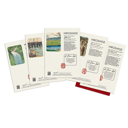 Hiroshige Japanese Ukiyo-e Greeting Cards – Set of 5 | Collection 1
