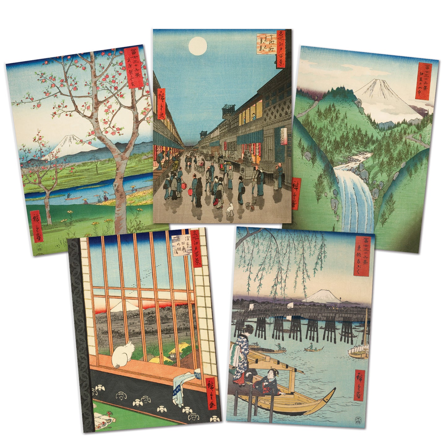 Japanese art Greeting cards featuring the art of Utagawa Ando Hiroshige
