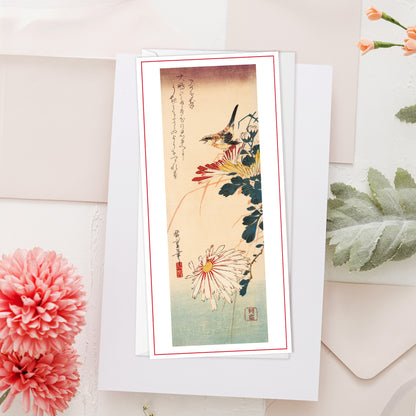 Set of 10 Japanese Ukiyo-e Greeting Cards – Long Format for Birthday, Anniversary & More