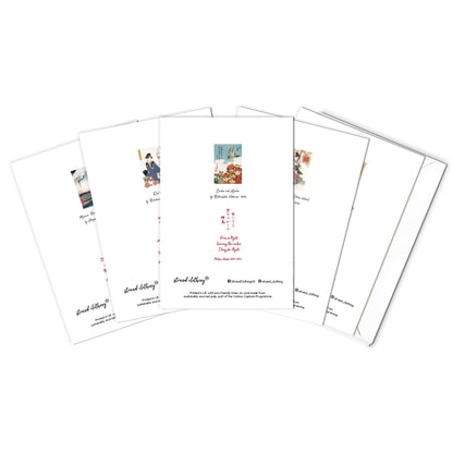 Japanese Ukiyo-e Greeting Cards – Set of 10 | Hokusai, Hiroshige, Haiku Art Cards for All Occasions