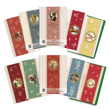 Weird Victorian Christmas Cards – Set of 10