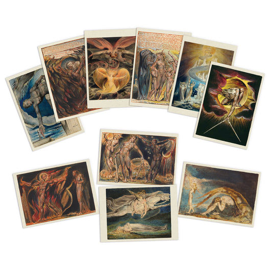 William Blake Art Postcards Set of 10 – Visionary Romantic Prints Mythology Poetry Vintage-Style Cards Gift Pack