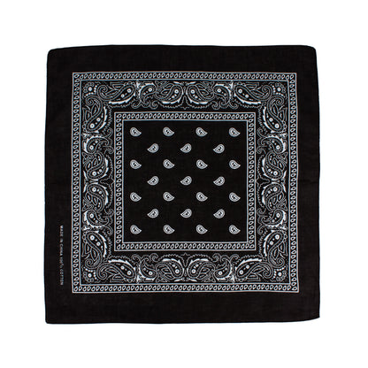 Set of 3 Bandanas – Retro Sea Blue, Black & Burgundy Paisley Print