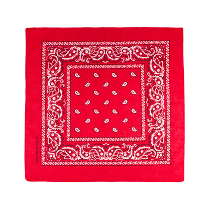 Set of 3 Bandanas – Classic Red, Black & White Paisley Print