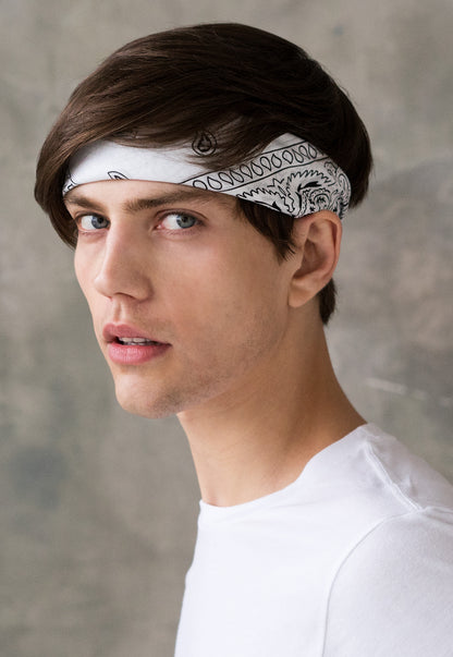 Set of 3 Bandanas – Classic Red, Black & White Paisley Print