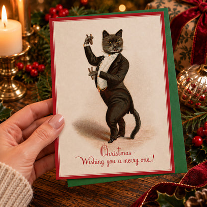 Christmas – Wishing You a Merry One! – Victorian Christmas Card