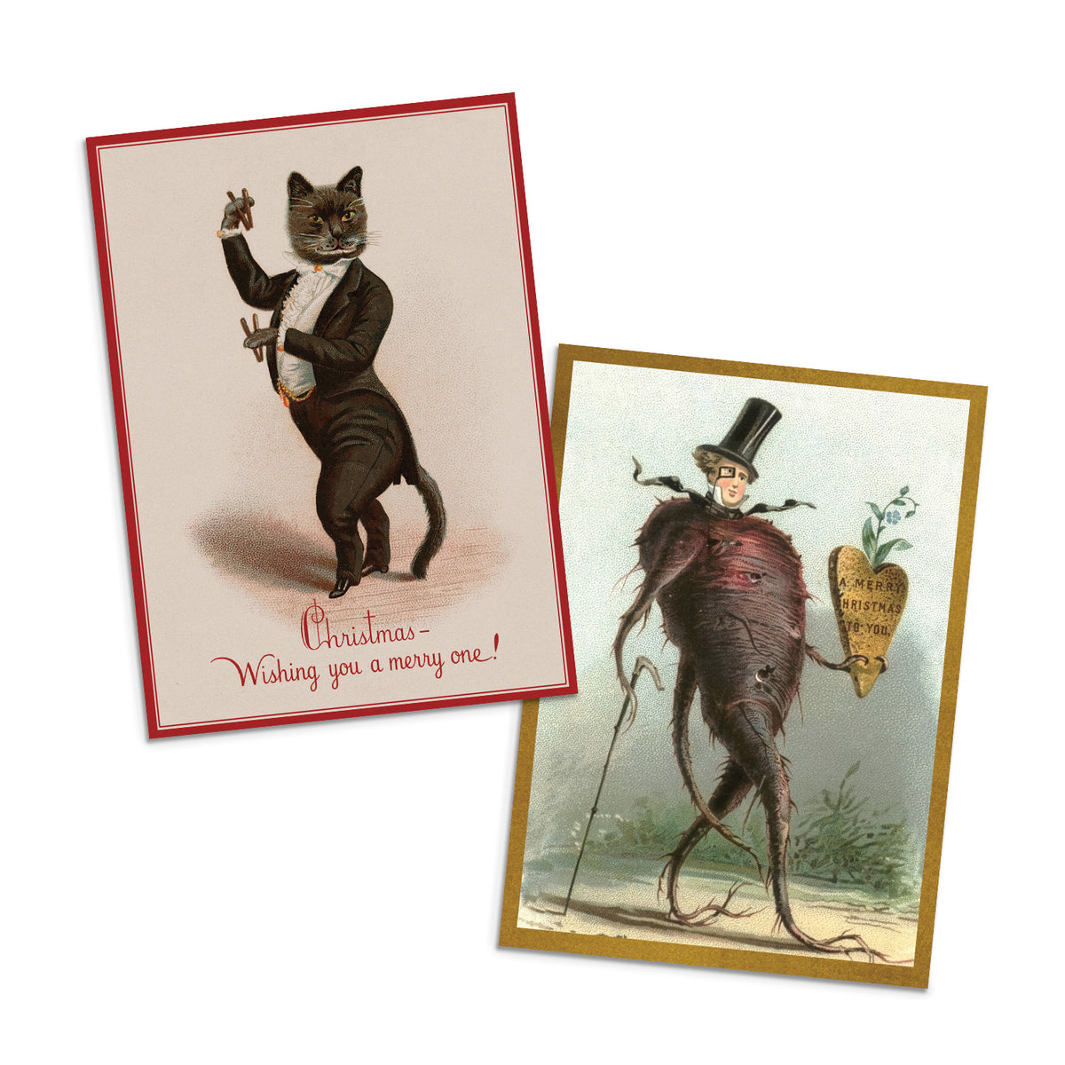 Weird Victorian Christmas Cards – Set of 10