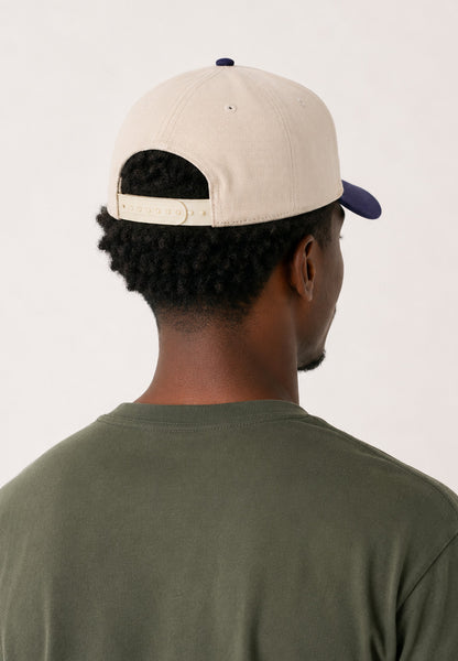 Japanese Contrast Peak Snapback Cap | Vintage Baseball Hat
