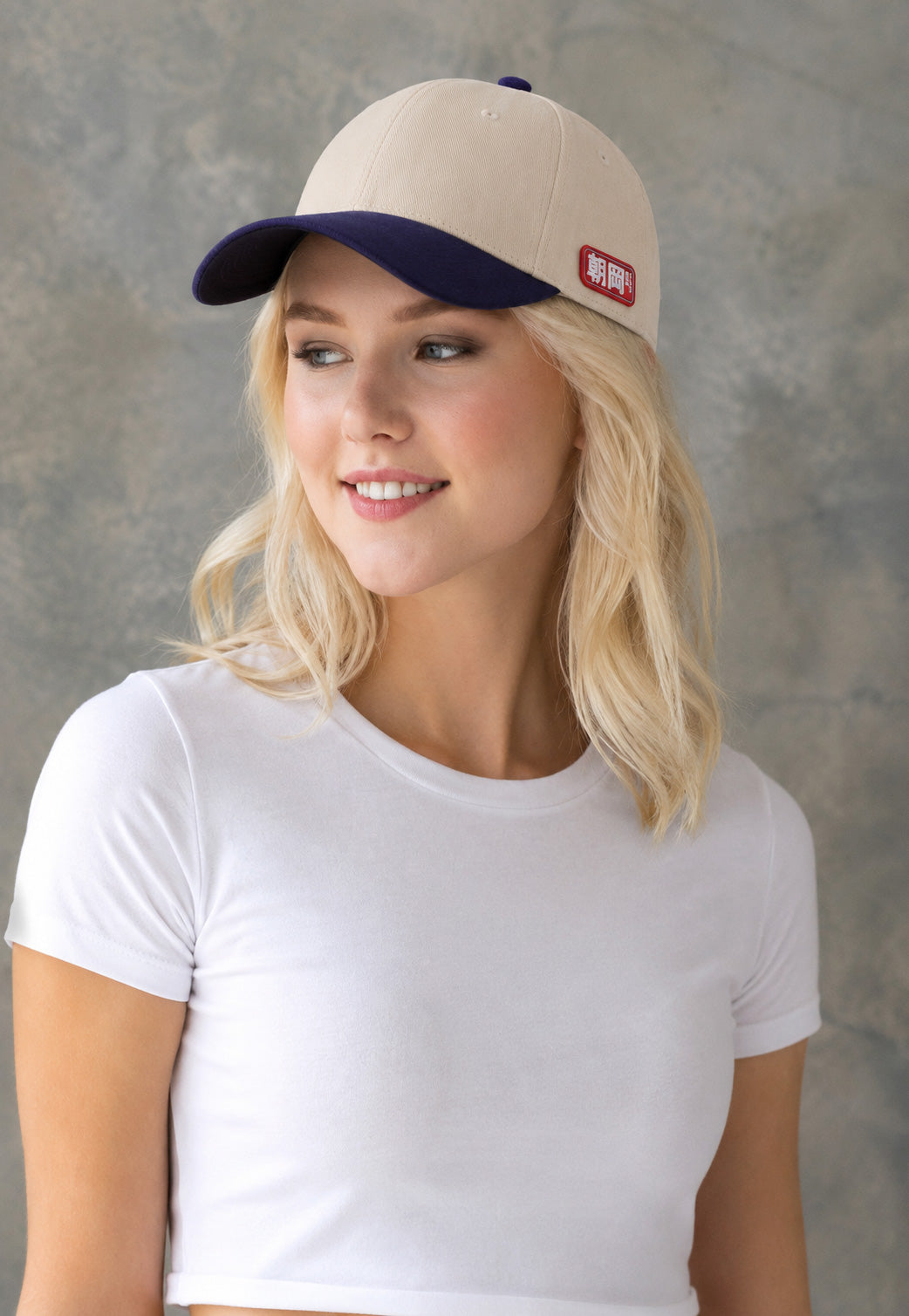 Japanese Contrast Peak Snapback Cap | Vintage Baseball Hat