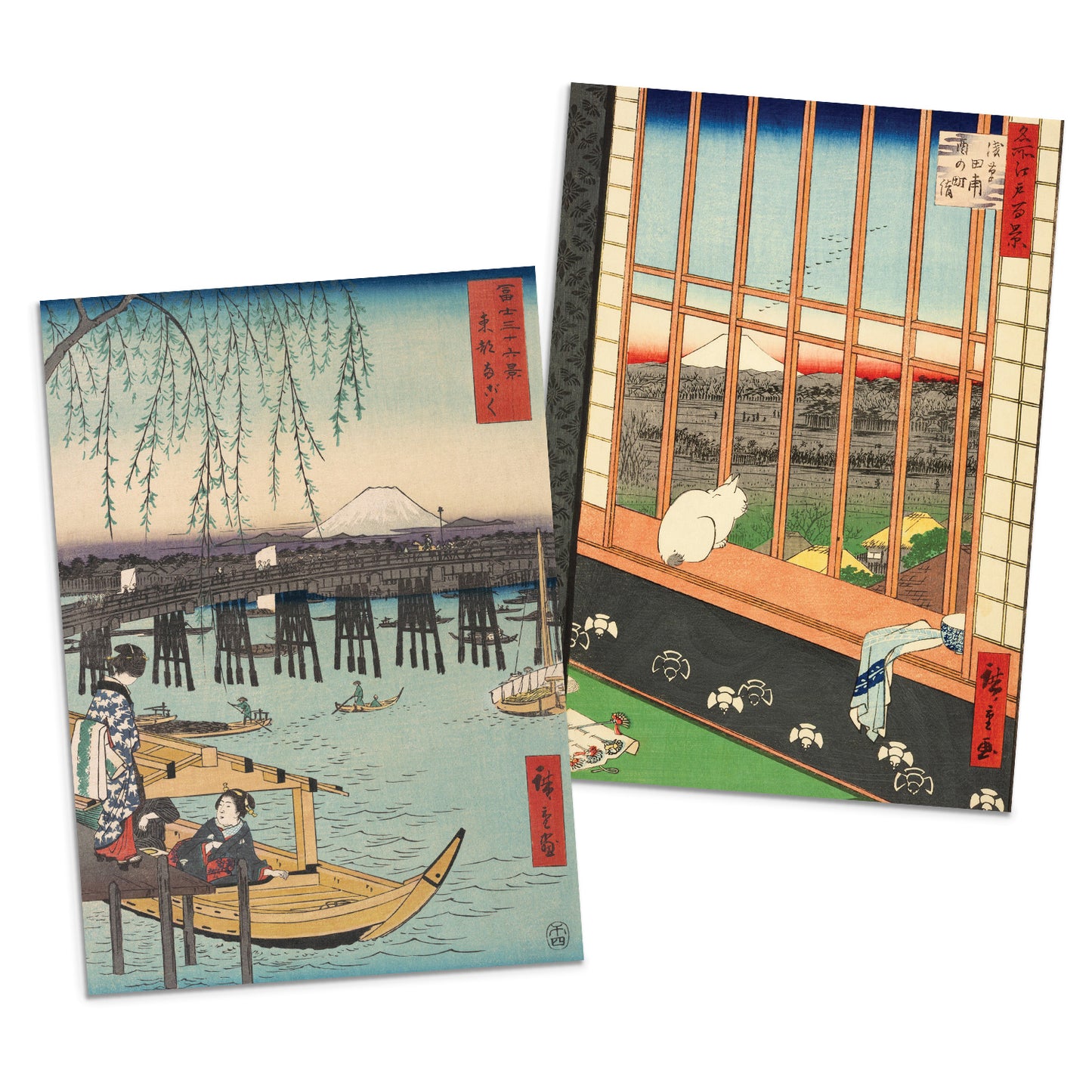 Hiroshige Japanese Ukiyo-e Greeting Cards – Set of 5 | Collection 1