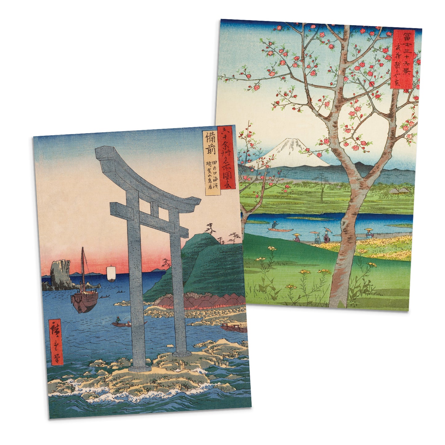 Hiroshige Japanese Ukiyo-e Greeting Cards – Set of 10