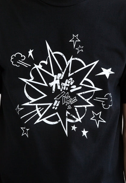 Japanese T Shirt Manga Explosion Japan Kawaii Anime Kanji Comics Cosplay Comicon Geek Sci Fi Retro Mens Womens Screen Printed Tee T Shirt