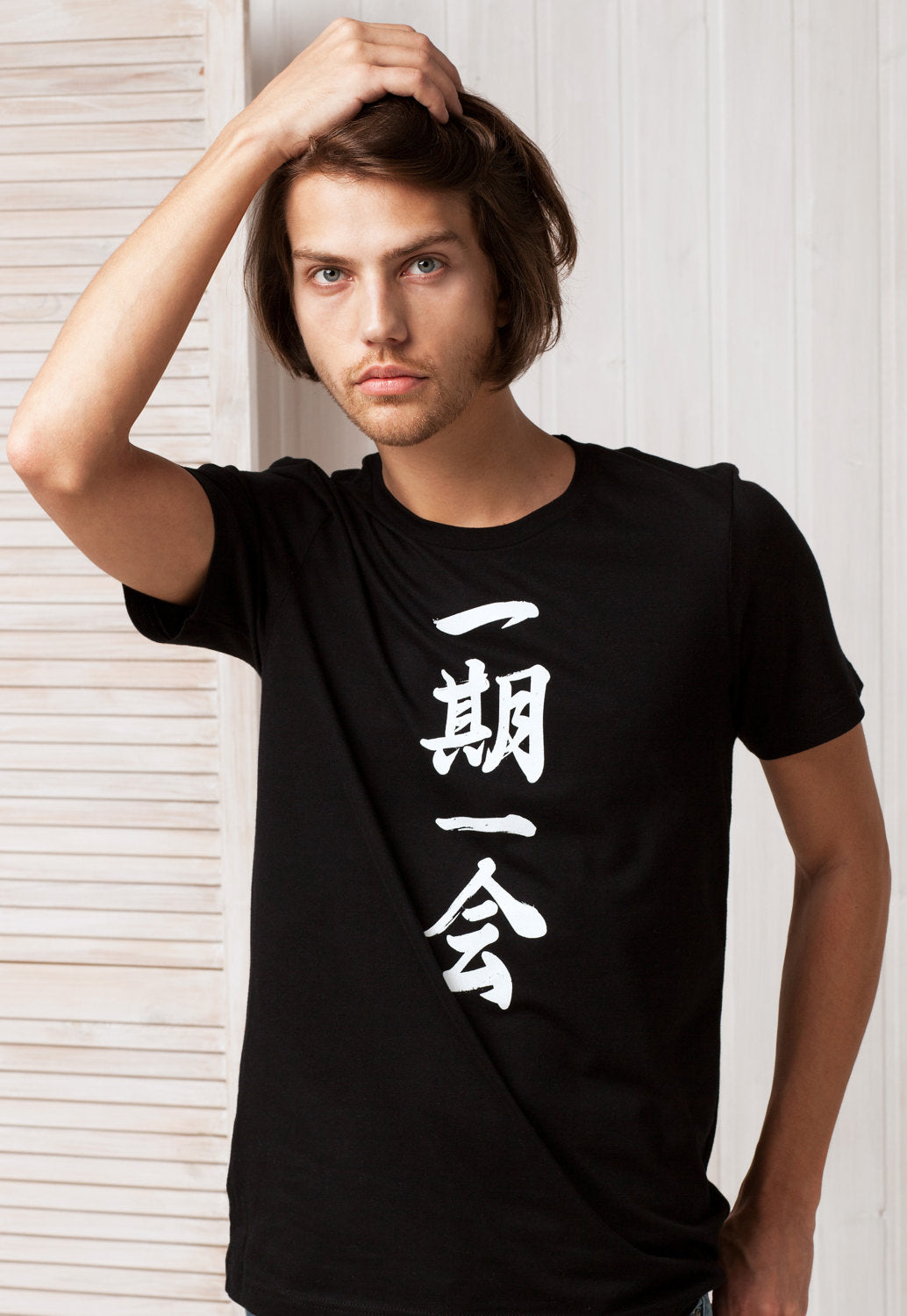 Japanese T Shirt - Ichigo Ichie Japan Calligraphy Buddhist Yoga Zen Positive Meditation Martial Arts Mens Womens Graphic Printed Tee T-Shirt