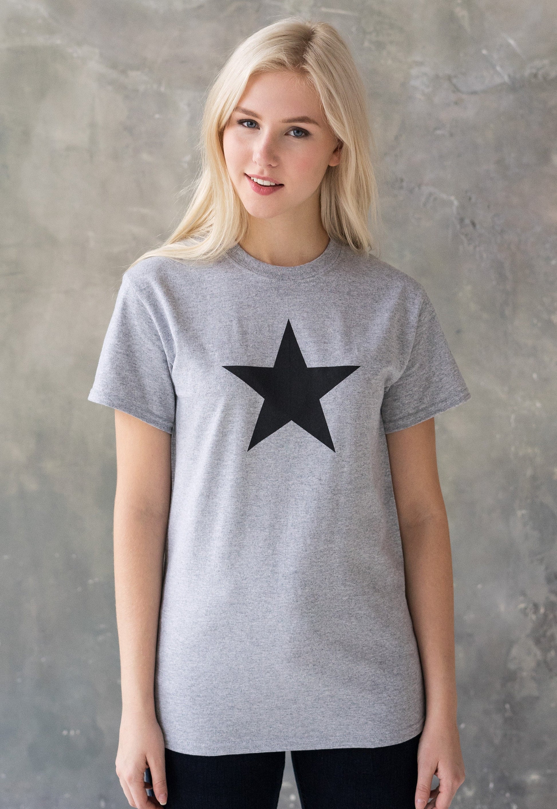 Black Star T Shirt Abstract Geometric Retro Skater Cute Vintage Style Minimalist Graphic Design Fashion Streetwear Printed Women's Men's Tee