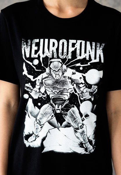 Neurofunk Destruction T Shirt - Drum and Bass Robot Synthesizer & Bass Synth Music Producer Junglist Dubstep Female DJ Printed Tee Top