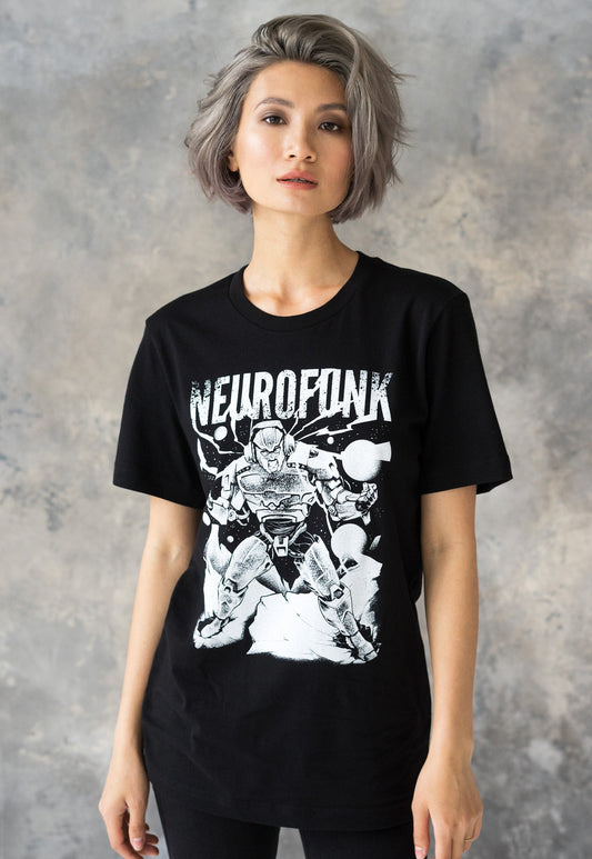 Neurofunk Destruction T Shirt - Drum and Bass Robot Synthesizer & Bass Synth Music Producer Junglist Dubstep Female DJ Printed Tee Top