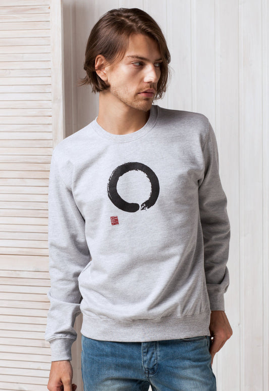 Japanese Sweatshirt Enso Circle - Japan Calligraphy Buddhism Buddhist Yoga Zen Ensou Positive Men's Women's Unisex Jumper Long Sleeve Shirt