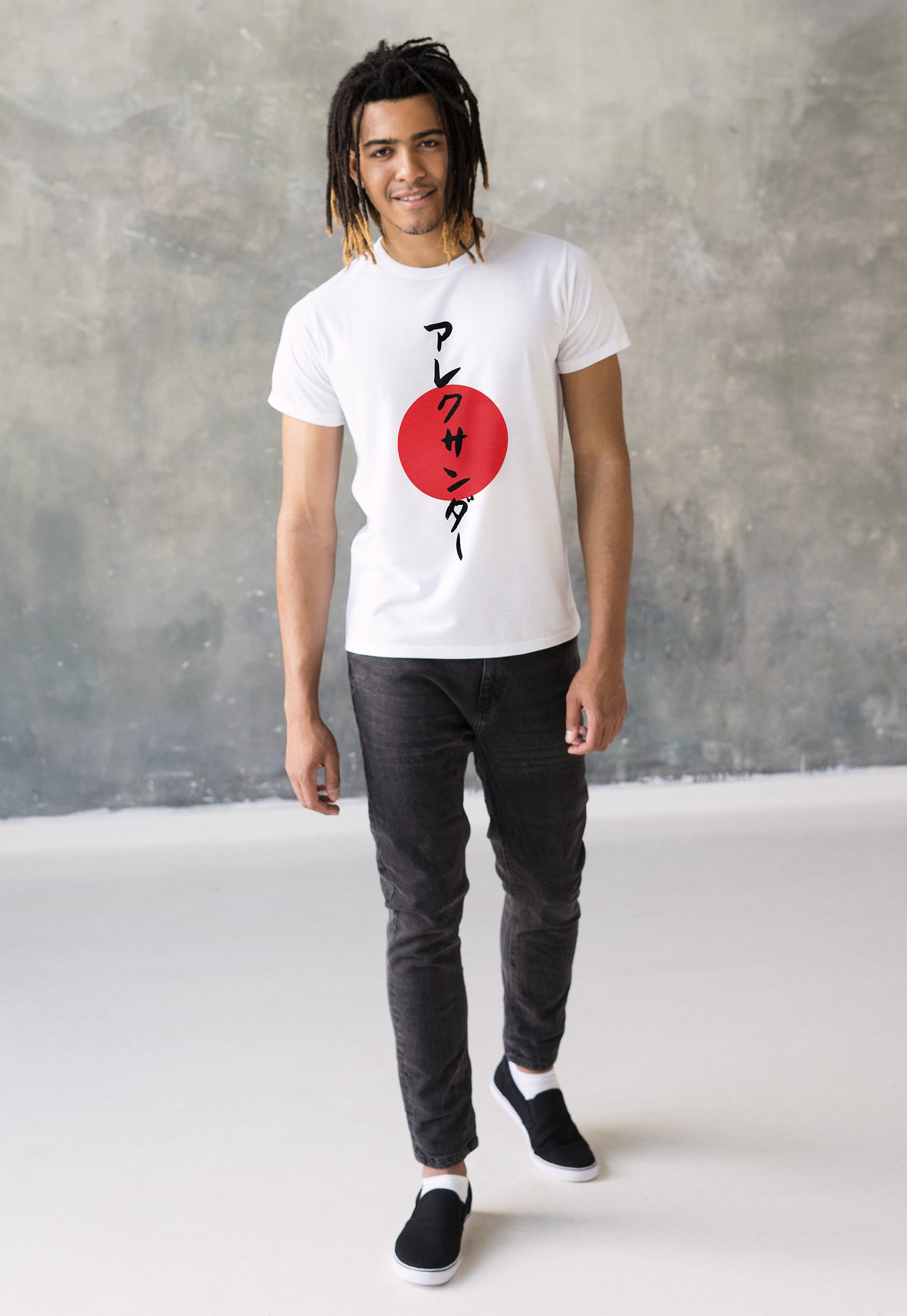 Custom Japanese T Shirt Japan Calligraphy Anime Manga Yoga Martial Arts Personalised Name Message Birthday Wedding Women's Men's Bespoke Tee