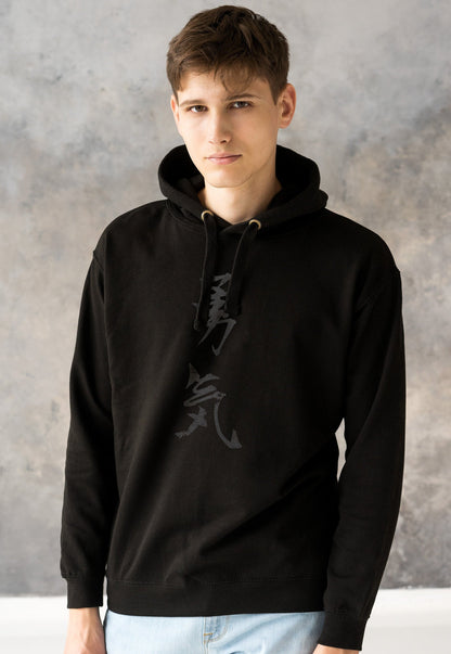 Japanese Hoodie Yuki Courage Japan Calligraphy Anime Manga Ninja Bushido Anime Manga Martial Arts Men's Womens Sweatshirt Printed Hooded Top