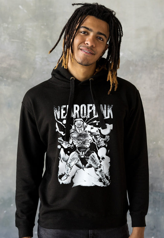 Neurofunk Destruction Hoodie Drum and Bass Robot DJ Synthesizer & Synth DnB Music Producer Junglist Dubstep Sweatshirt Printed Hooded Top